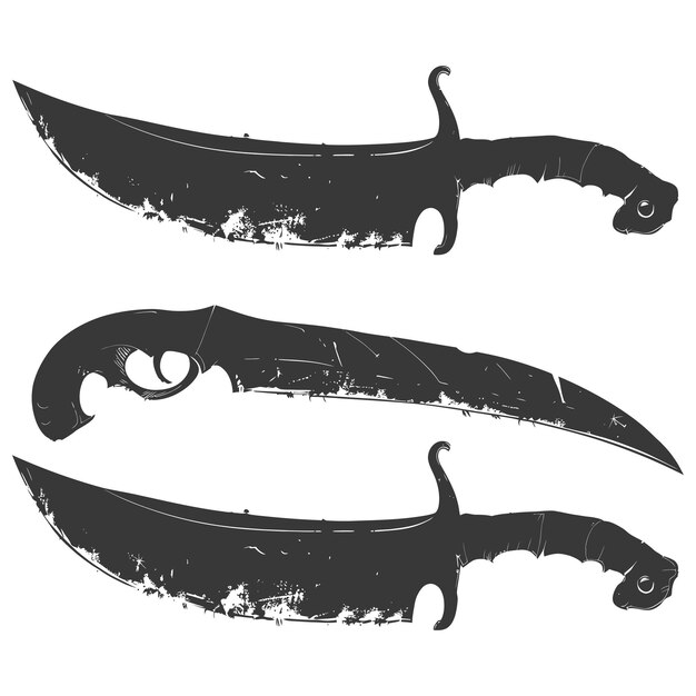 Silhouette Machete weapon black color only