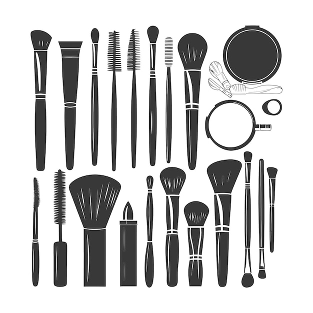 Silhouette makeup tool and equipment black color only