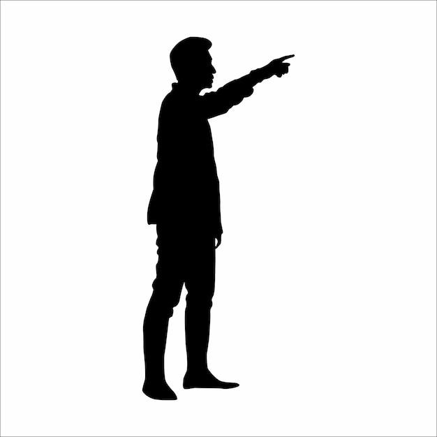 Silhouette of a male football manager