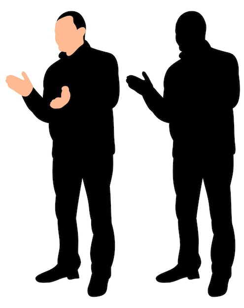 Silhouette man applauding