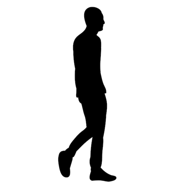 Silhouette man walking