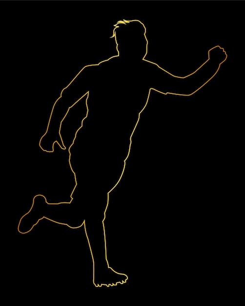 A silhouette of a man