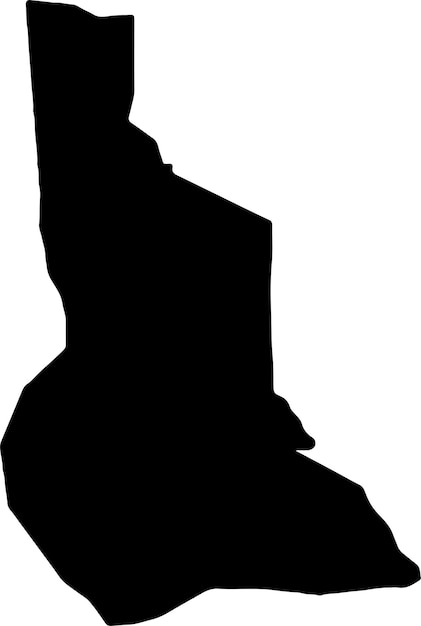 Vector silhouette map of abim uganda