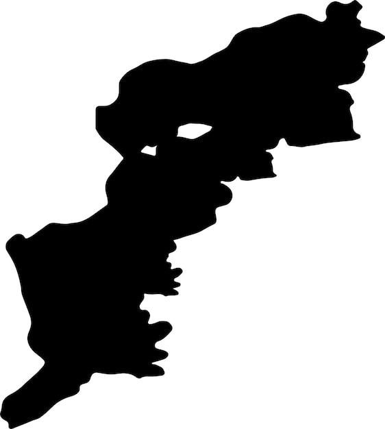 Silhouette map of Burgenland Austria