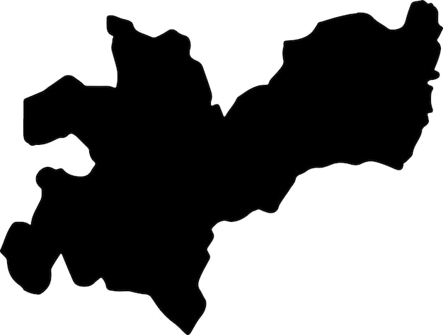 Silhouette map of Caldas Colombia