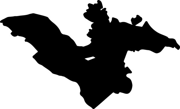 Vector silhouette map of camarines sur philippines