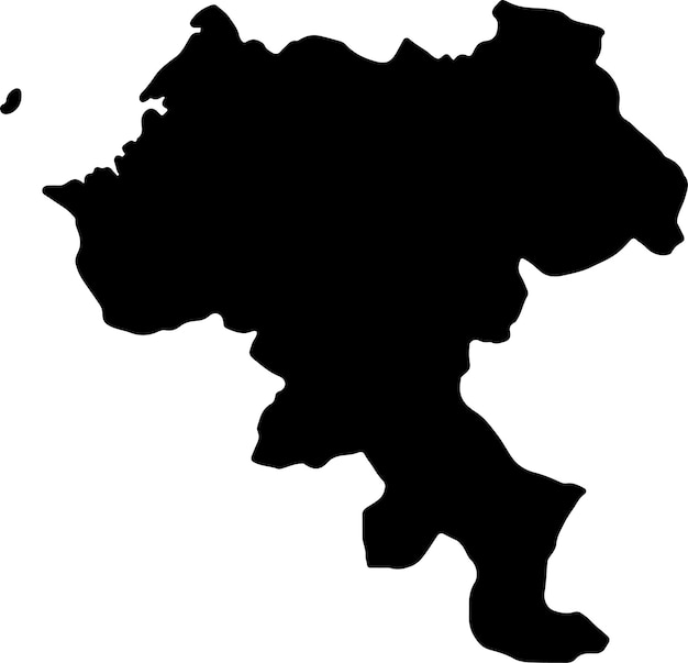 Silhouette map of Cauca Colombia