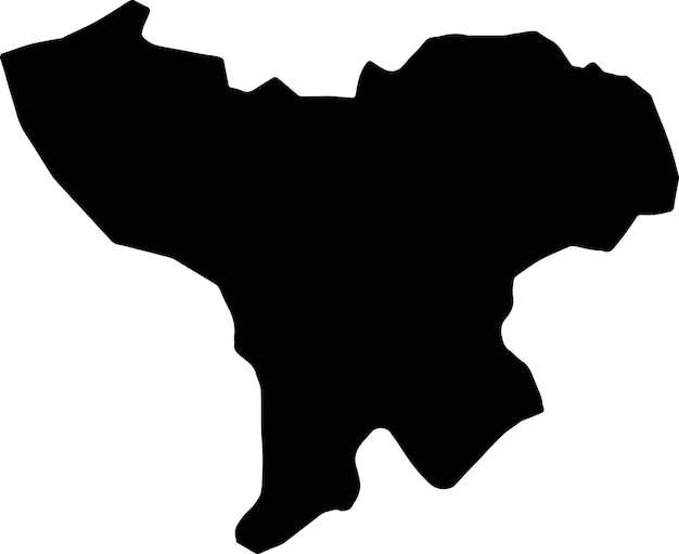 Silhouette map of Causeni Moldova