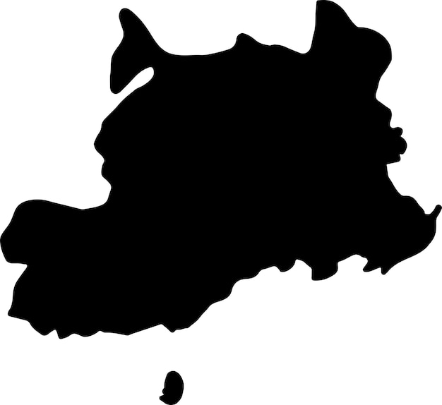 Silhouette map of Central Fiji