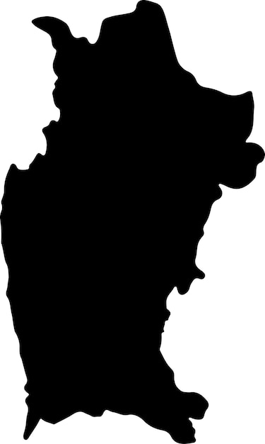 Silhouette map of Coquimbo Chile