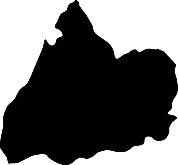 Vector silhouette map of cotopaxi ecuador