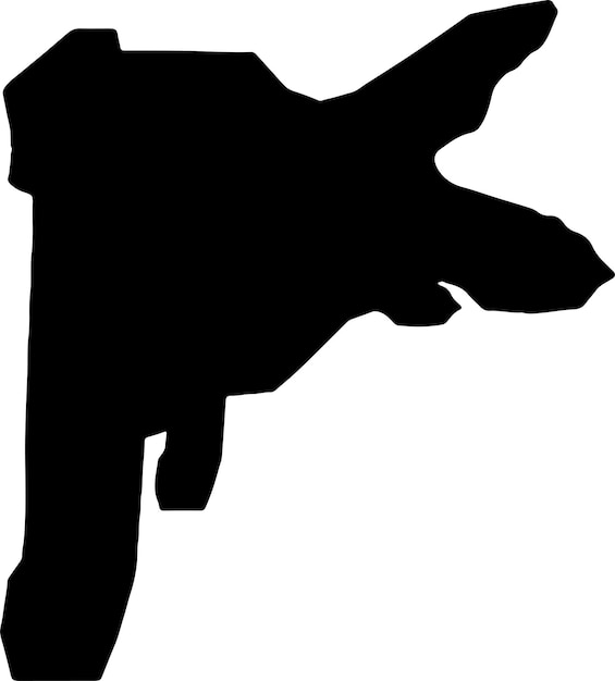 Vettore mappa della silhouette della guinea dabola