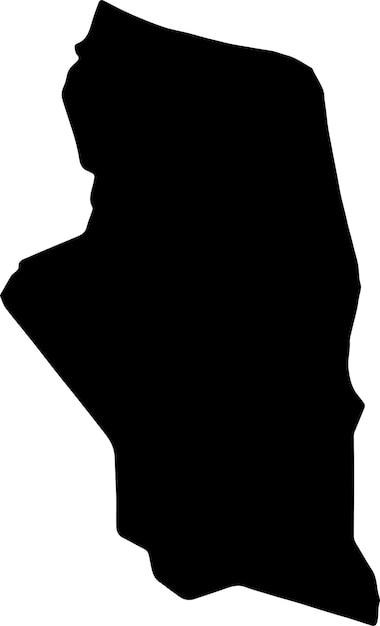 Vector silhouette map of ghat libya