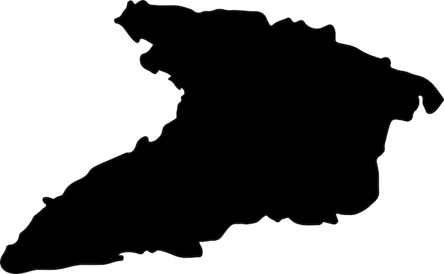 Vector silhouette map of granma cuba