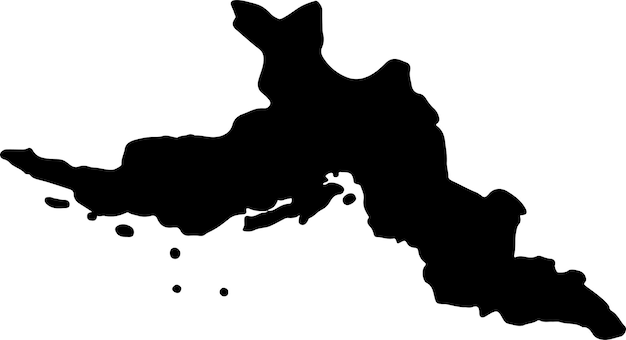 Vector silhouette map of hormozgan iran