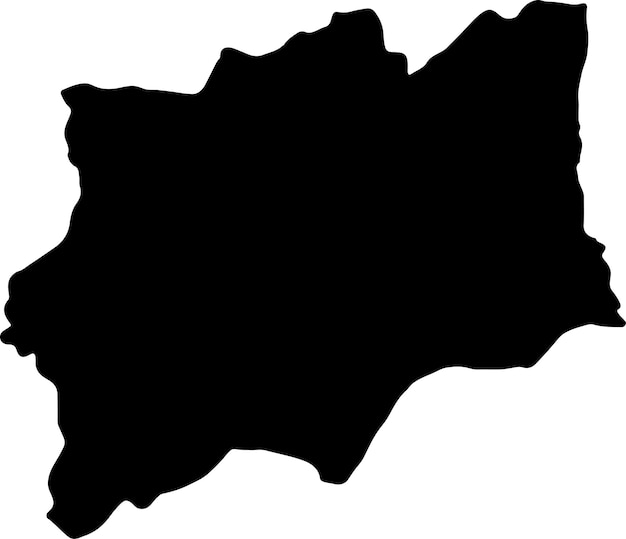 Silhouette map of Huila Angola