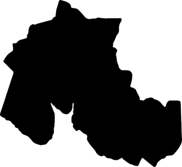 Vector silhouette map of jujuy argentina