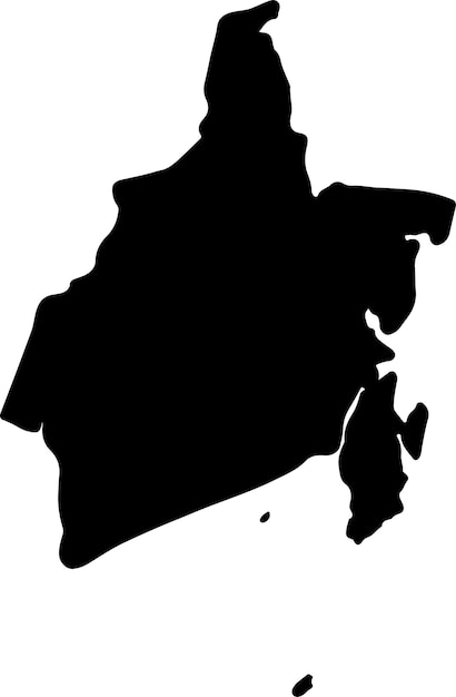 Vector silhouette map of kalimantan selatan indonesia