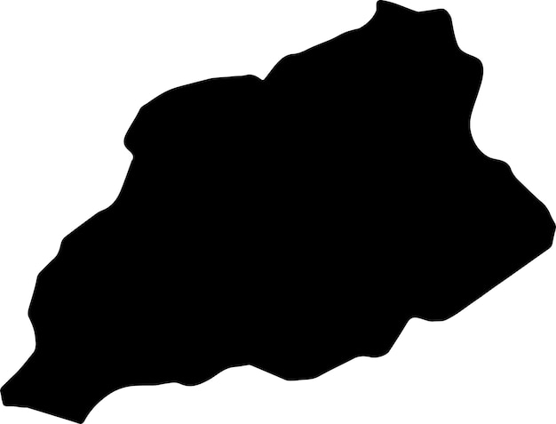 Silhouette map of Khost Afghanistan