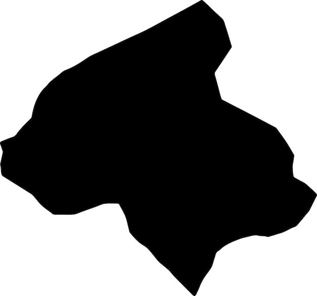 Vector silhouette map of lerik azerbaijan