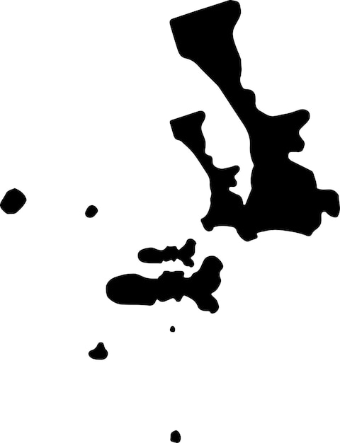 Vector silhouette map of livorno italy