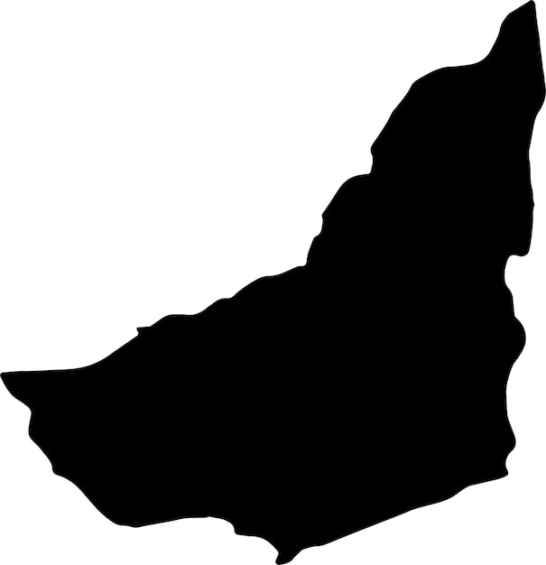 Silhouette map of Maldonado Uruguay
