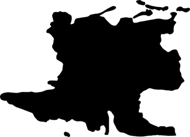 Silhouette map of matanzas cuba