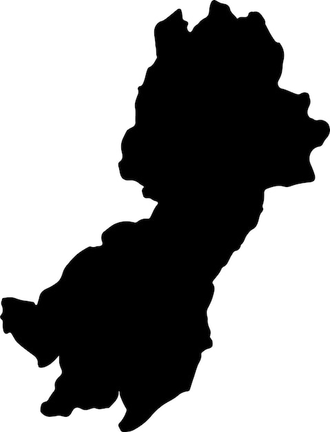 Silhouette map of Morogoro United Republic of Tanzania