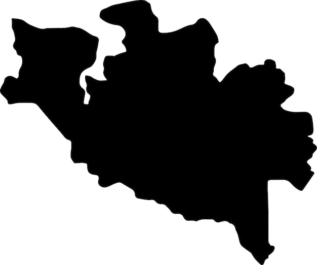 Silhouette map of Niger Nigeria