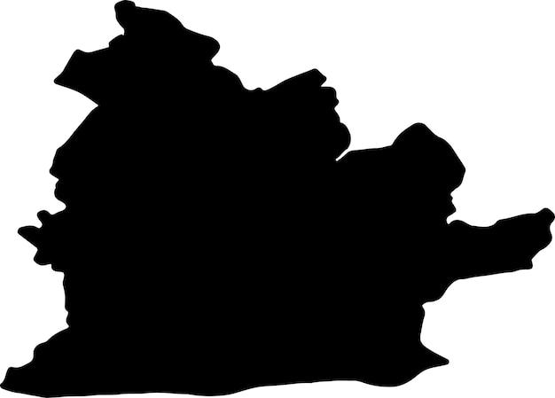 Mappa della silhouette di nitriansky slovakia