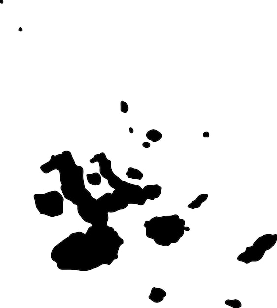 ベクトル エクアドルのガラパゴス諸島のシルエット地図