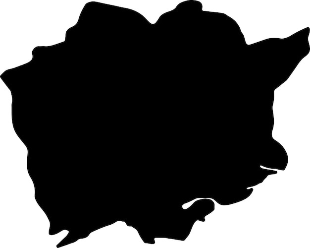 Mappa della silhouette di okayama in giappone