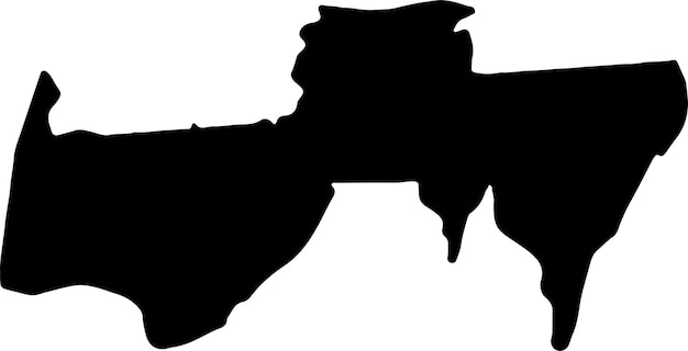 Silhouette map of Para Suriname