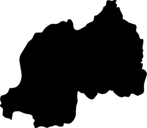 Silhouette map of Rwanda