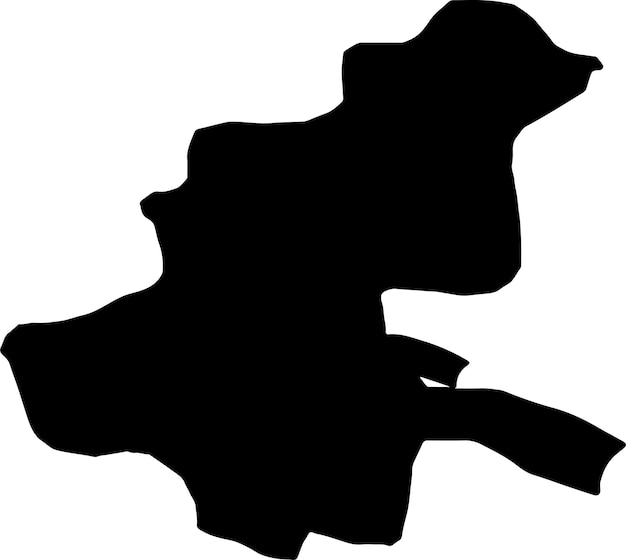 Vector silhouette map of sarajevo bosnia and herzegovina