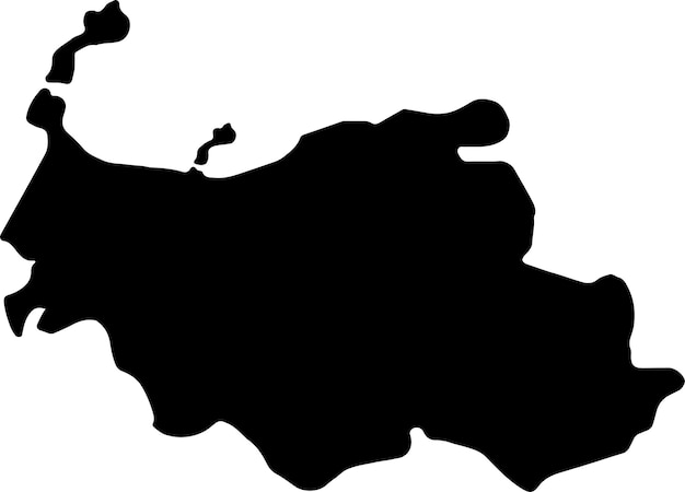 Silhouette map of Sassari Italy