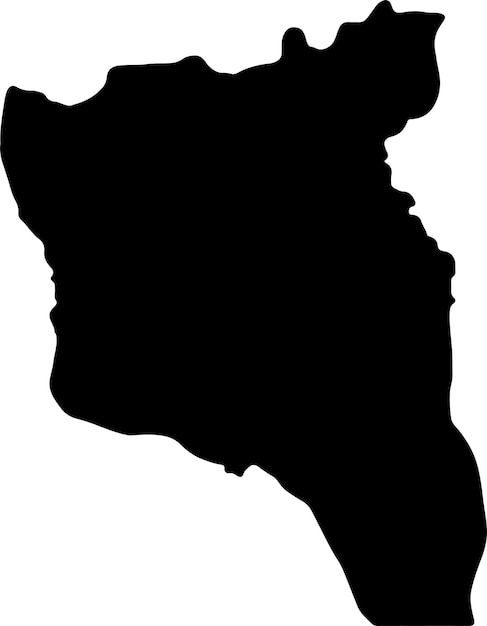 Silhouette map of SudKivu Democratic Republic of the Congo