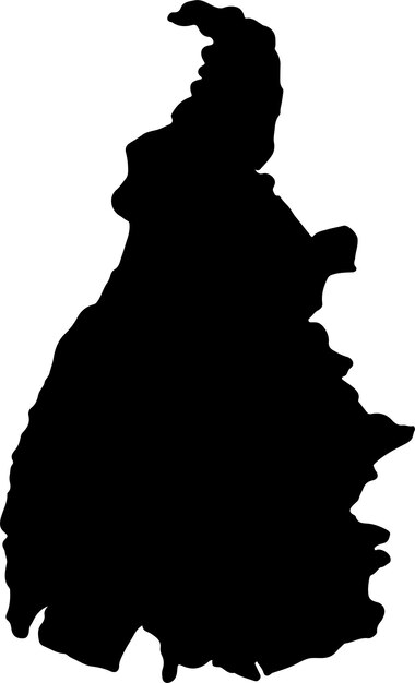 Vector silhouette map of tocantins brazil