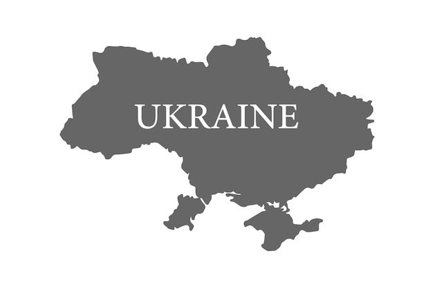 Silhouette of the map of Ukraine ukraine vector map of European countries geopolitical conce