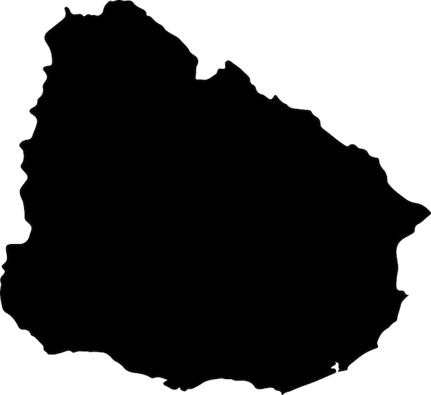 Silhouette map of Uruguay