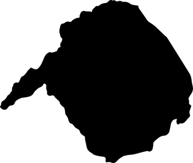 Vector silhouette map of vakaga central african republic
