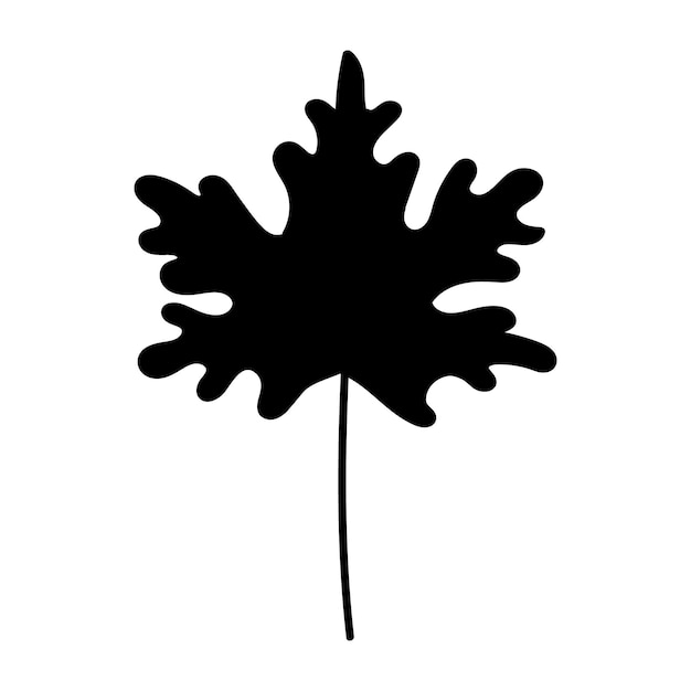 Silhouette of a maple leafBlack maple leaf