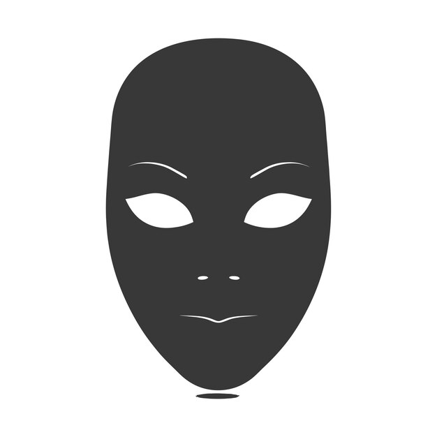 Vector silhouette mask for the masquerade black color only