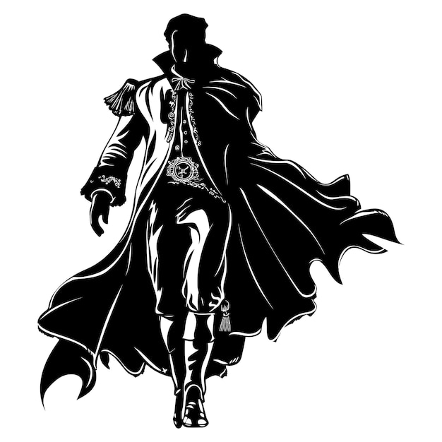 Silhouette matador colore nero solo corpo intero