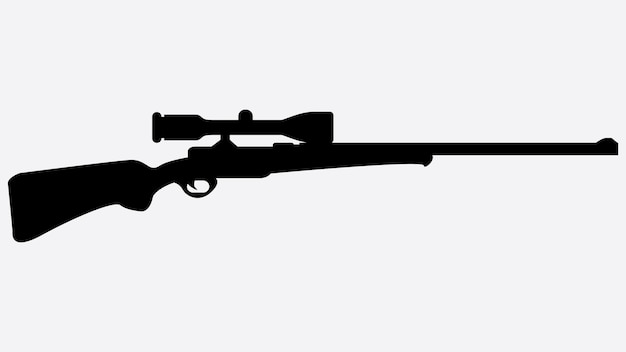 silhouette military firearm icon illustration background