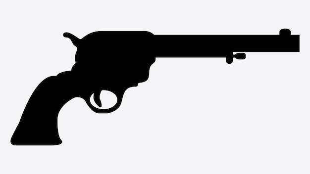 Vector silhouette military firearm icon illustration background