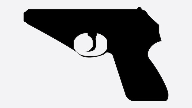 silhouette military firearm icon illustration background