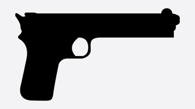 силуэт военного огнестрельного оружия значок иллюстрации фона