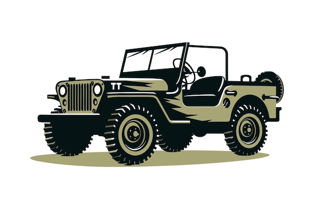 Силуэт военного танка Jeep Humvee