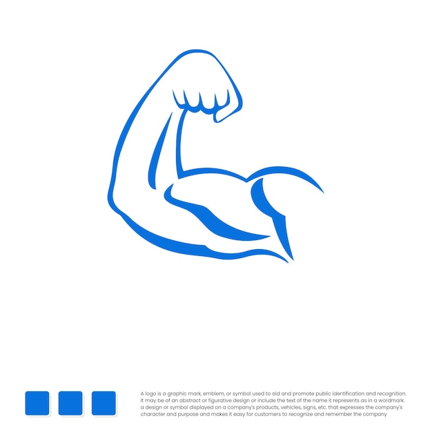 Powerful hand muscle. Strong arm muscles, hard biceps and hands strength  outline. Muscular logo, healthy bodybuilding bicep badge or gym logotype.  Iso Stock Vector Image & Art - Alamy